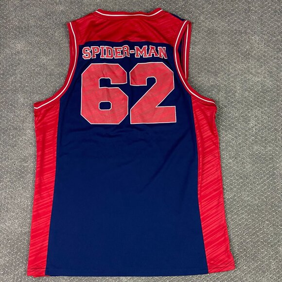 Spider-Man Tank Top T Shirt Men's XL Spiderman Marvel Comics 62 Blue - Picture 2 of 8